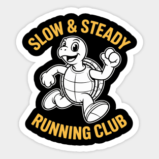 Slow & Steady Wins The Race Turtle Running Club Sticker